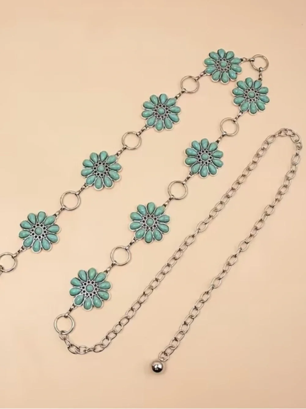 WESTERN Floral Chain Waist Belt